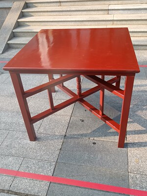 实木拆卸八仙餐桌子原木折叠收纳农村复古正方形拜拜祭祀宫庙供桌