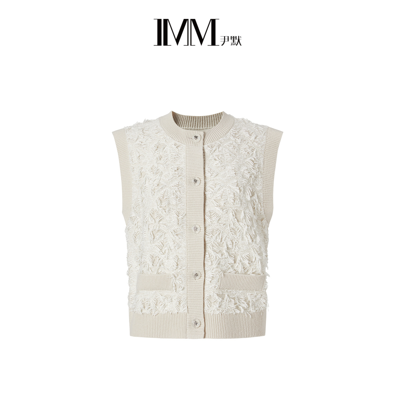 imm尹默圆领衫流苏香风毛衫