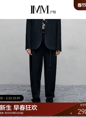 IMM尹默2025年冬美丽诺羊毛率性酷帅通勤风休闲马术裤长裤女