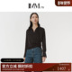 衬衫 IMM尹默春19MM真丝弹力素绉缎X版 型收腰长袖 单上衣女
