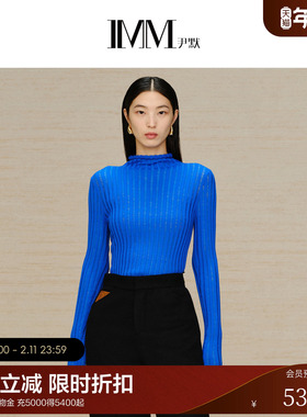 IMM尹默女装冬季一体式高领打底衫舒适全羊毛肌理感打底毛衫