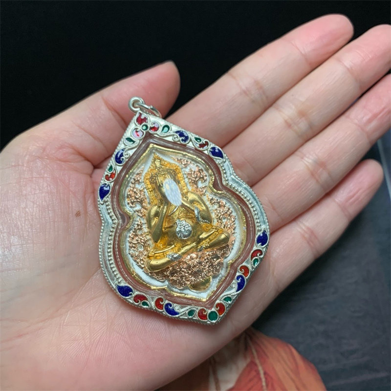 泰国佛牌龙婆绝2555年38蜂王必打掩面 纯银吊坠项链丸丸家