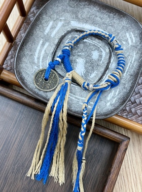 自制手工棉绳国潮手工编织手绳