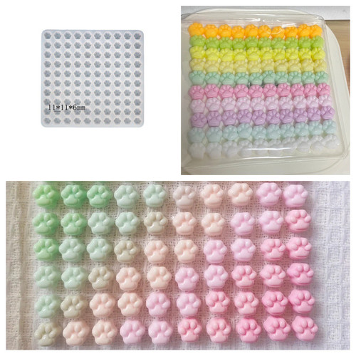 丸子手作diy滴胶火漆蜡迷你镜面猫爪硅胶食品级模具手工爱心奶酪