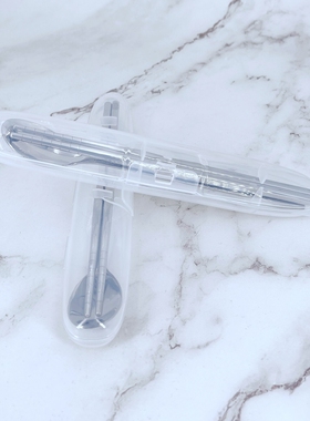 简一儿童学生宝宝可爱304外带便携餐具筷子勺子套装便捷式筷子盒