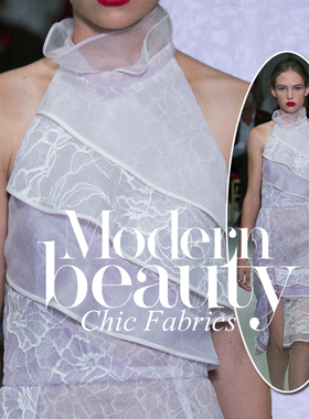 2017 S/S 纯元小众  浅紫色   烂花绡 透视系    面料布料