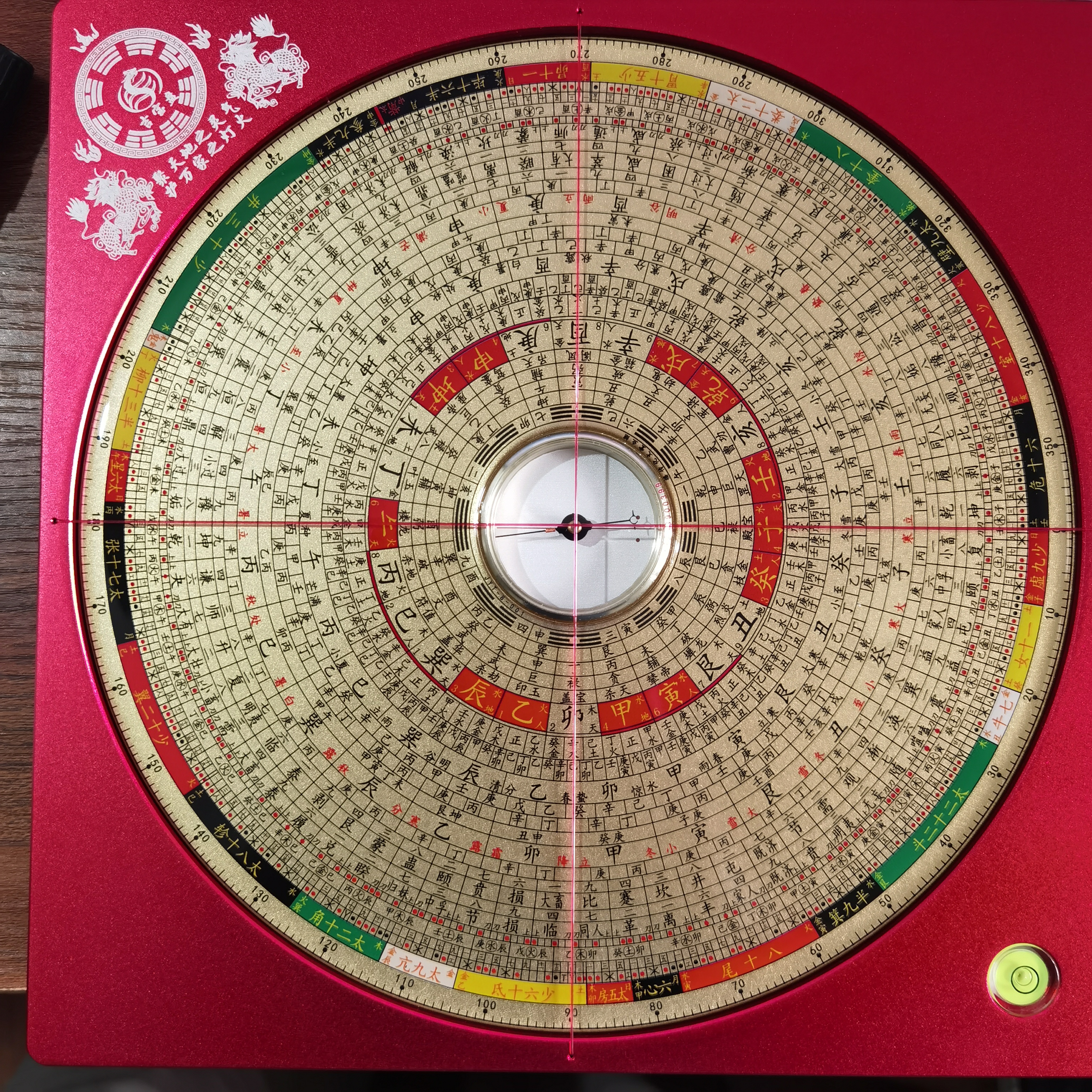 吉宝盘三元三合综合罗盘强磁秒停针不抖不晃8寸边长23厘米