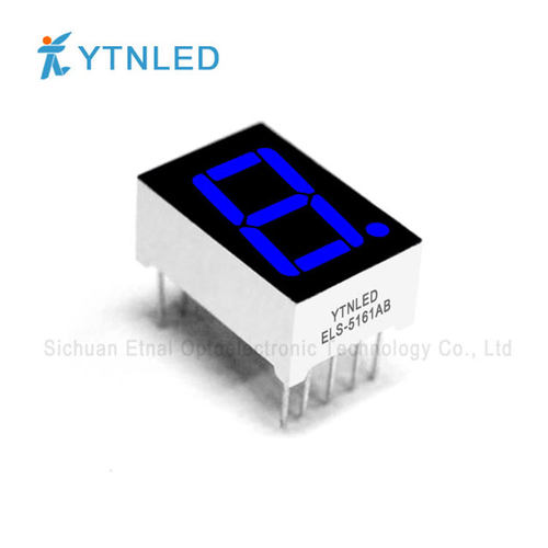 ELS-5161AB,ELS-5161BB,0.56英寸1位共阴共阳蓝色数码管YTNLED