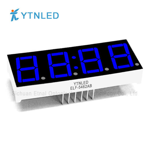 ELF-5462AB,ELF-5462BB,0.56英寸4位时钟共阴阳蓝色数码管YTNLED