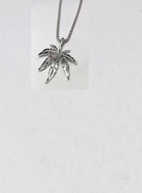 枫叶项链不锈钢叶子吊坠挂件配饰