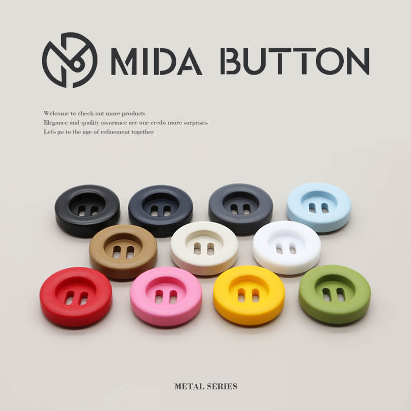 米达圆形彩色树脂纽扣买就送针线