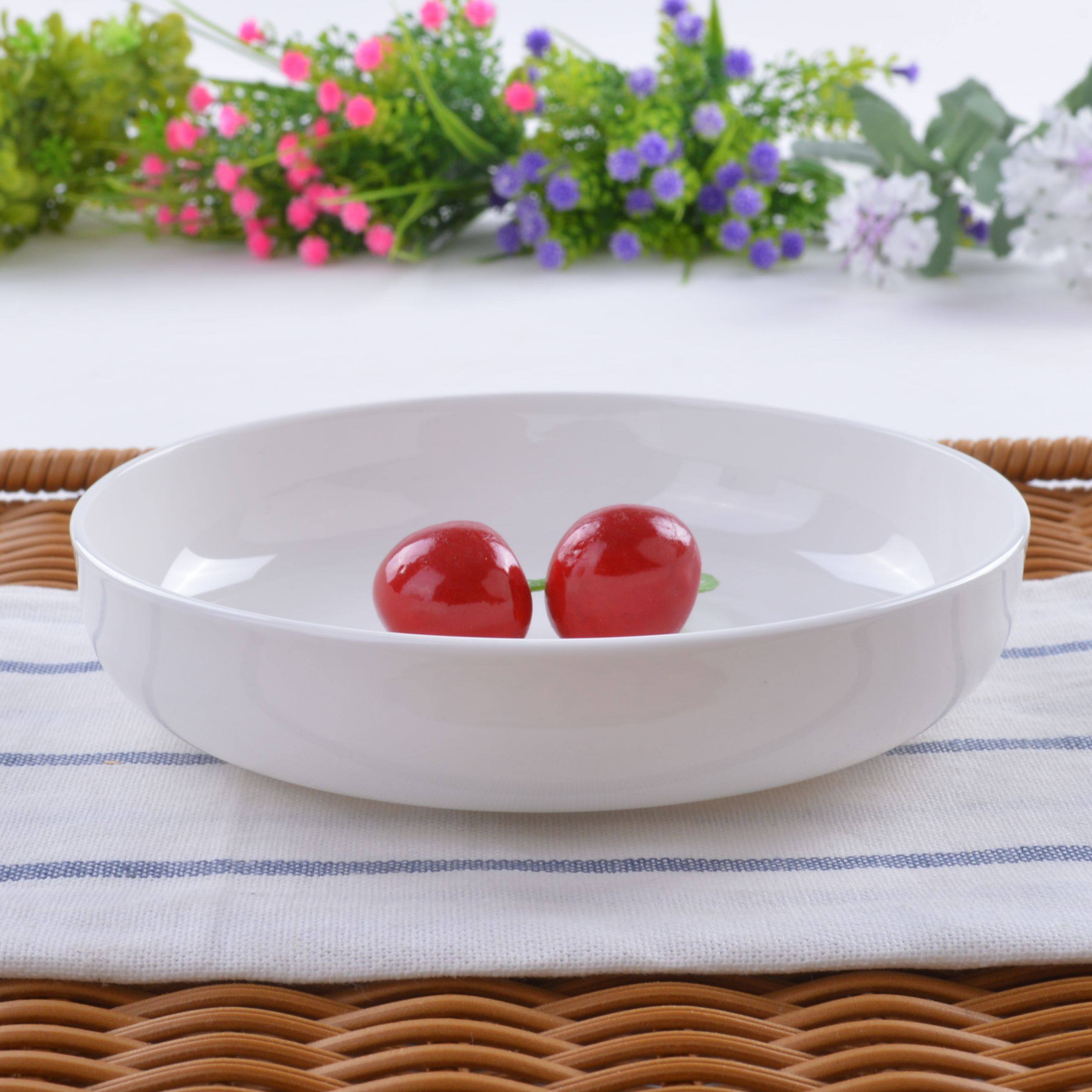 纯白色家用陶瓷盘子广口深汤盘骨瓷菜盘大容量饭盘西餐意面点心碟,餐饮具,盘,淘宝优惠券,粉丝福利购,淘宝优惠卷