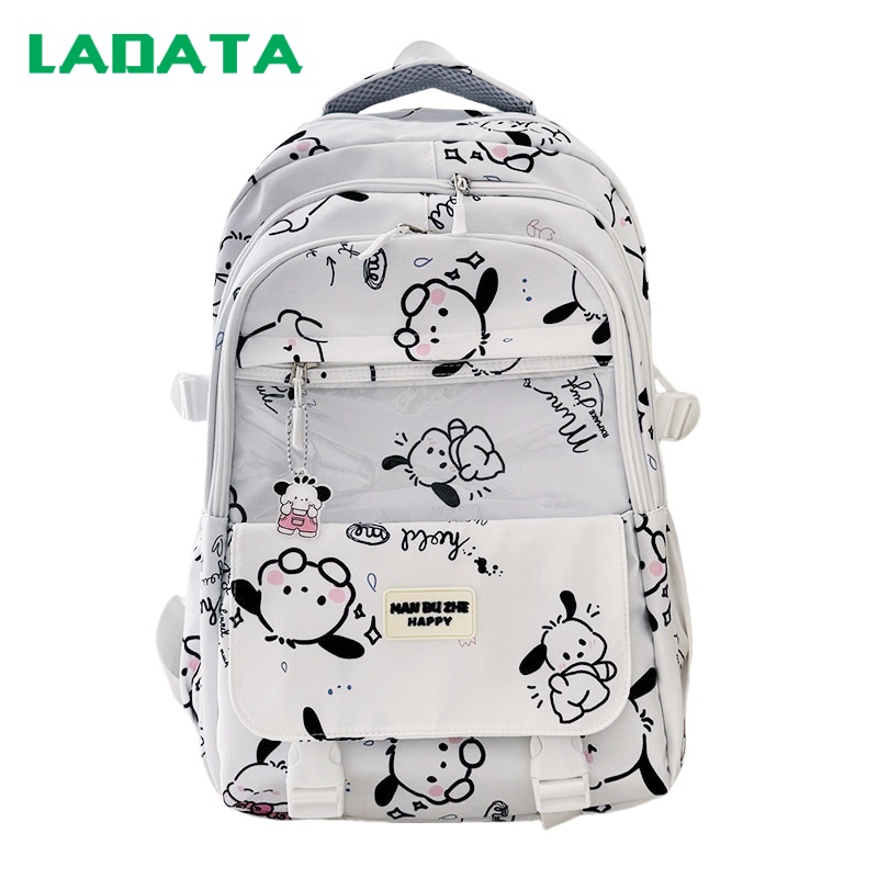 LADATA日系ins可爱少女书包初中生背包大学生大容量卡通双肩包