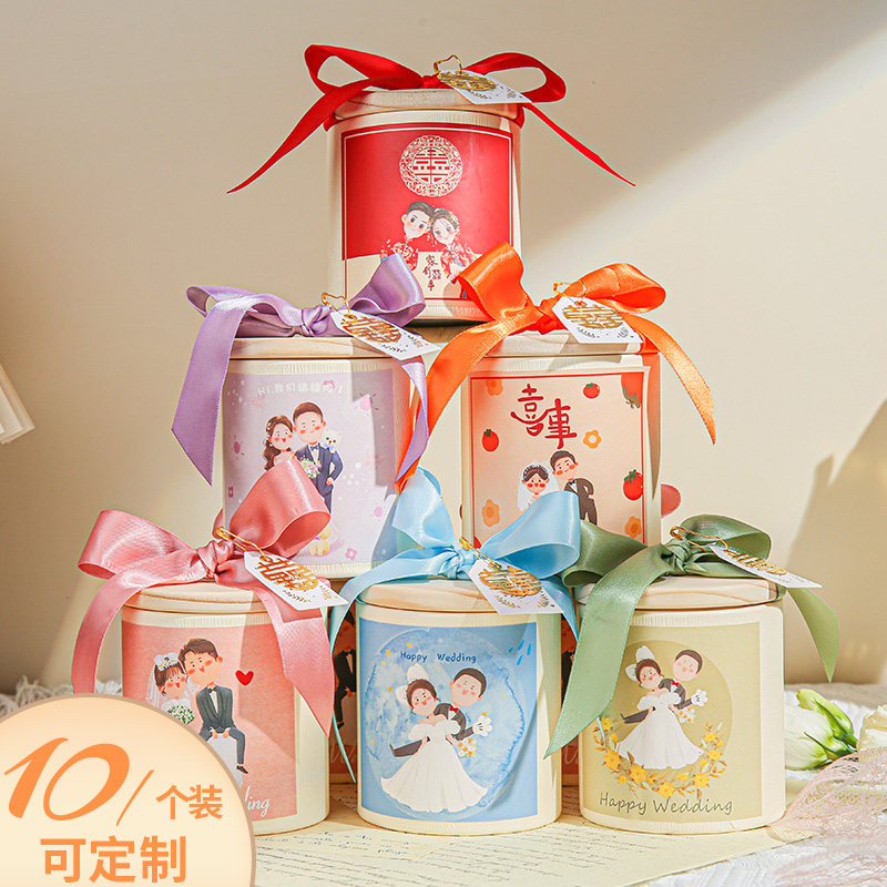 定制木盖桌糖盒小红书爆款喜糖盒中式结婚高级户外婚礼创意喜糖盒