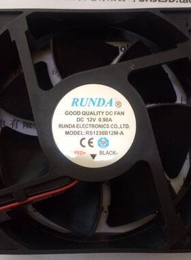 焊机风扇 风机 12V0.98A RS1238B12M-A RUNDA 易特流 12038