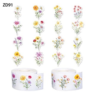 200贴异形花小清新花朵花卉图案贴纸手账装 饰贴纸DIY手工贴纸