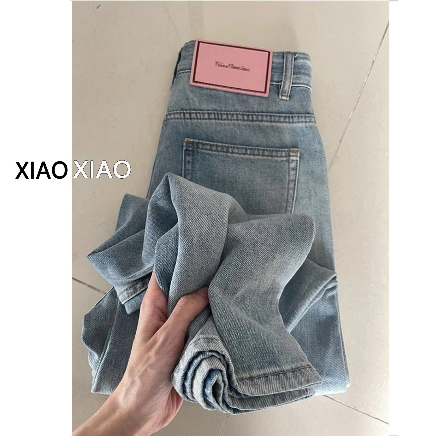 超薄冰丝牛仔裤女大码夏季薄款胖mm梨形身材宽松显瘦高腰阔腿裤子