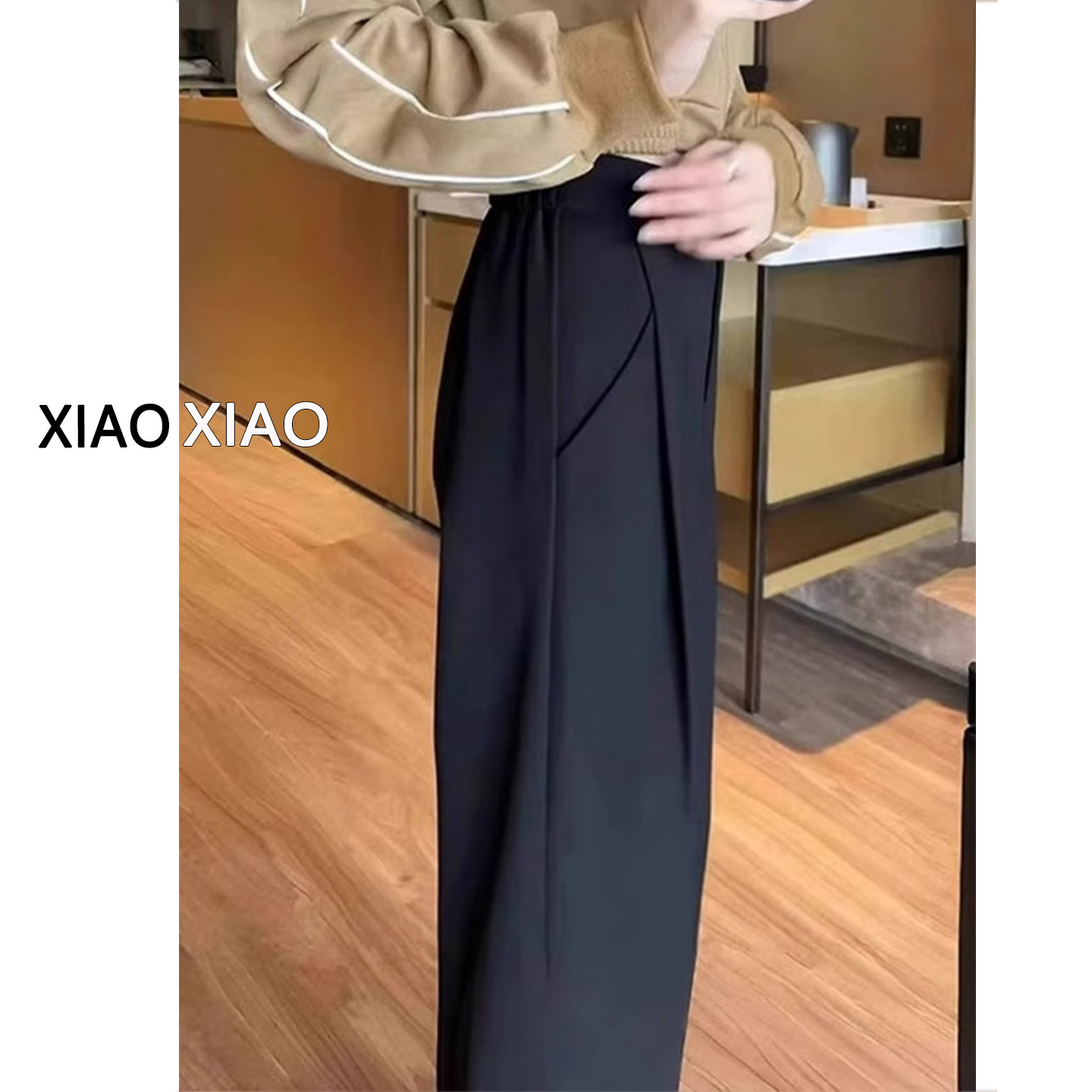 大码直筒休闲裤女夏季新款胖mm梨形身材宽松显瘦垂感阔腿西装裤子