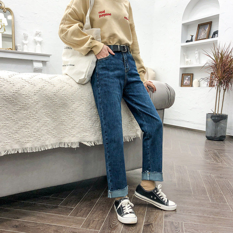 大码女装宽松直筒牛仔裤胖mm最爱高腰显瘦大腿粗的女生裤子200斤