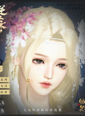 【九九】逆水寒OL素问九灵碎梦数据 烟花笑花色原创捏脸 自动发货
