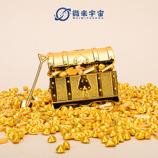 招财聚财藏宝箱摆件百宝箱金元宝金条金铲铲石狮办公室桌面装饰品