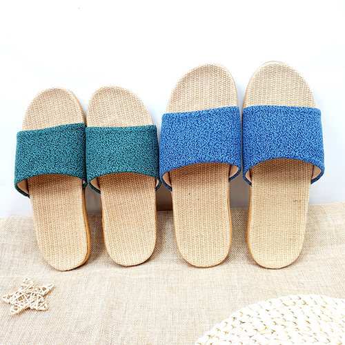 品牌亚麻拖鞋吸汗透气轻便室内鞋