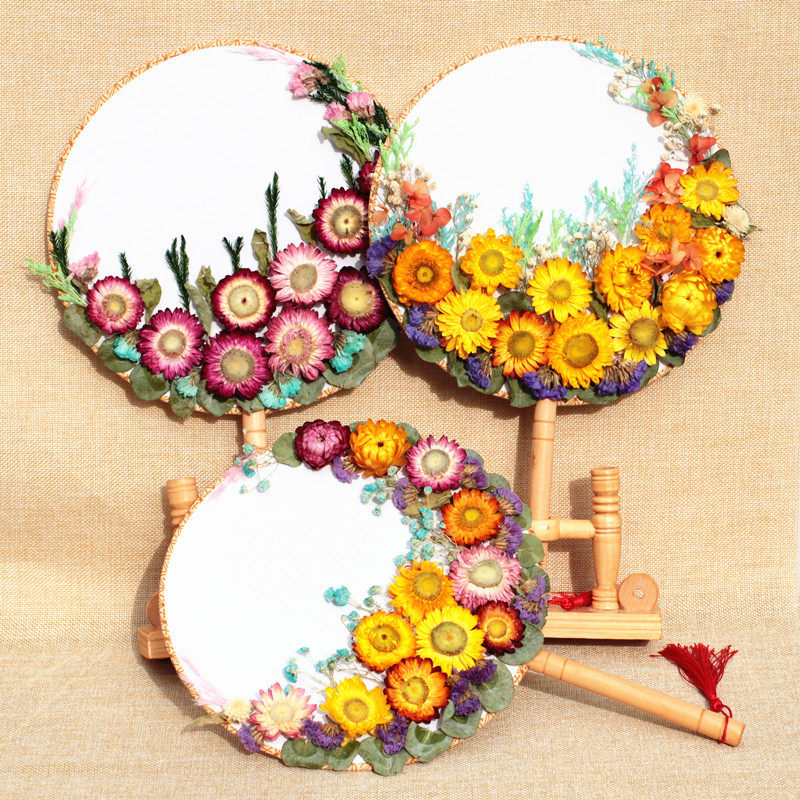 diy粘贴古风亲子幼儿作业干花