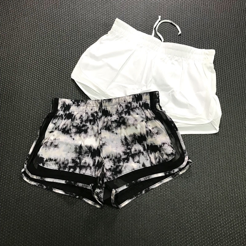 女跑步短裤防走光带内衬系带健身裤速干排汗训练热裤包邮