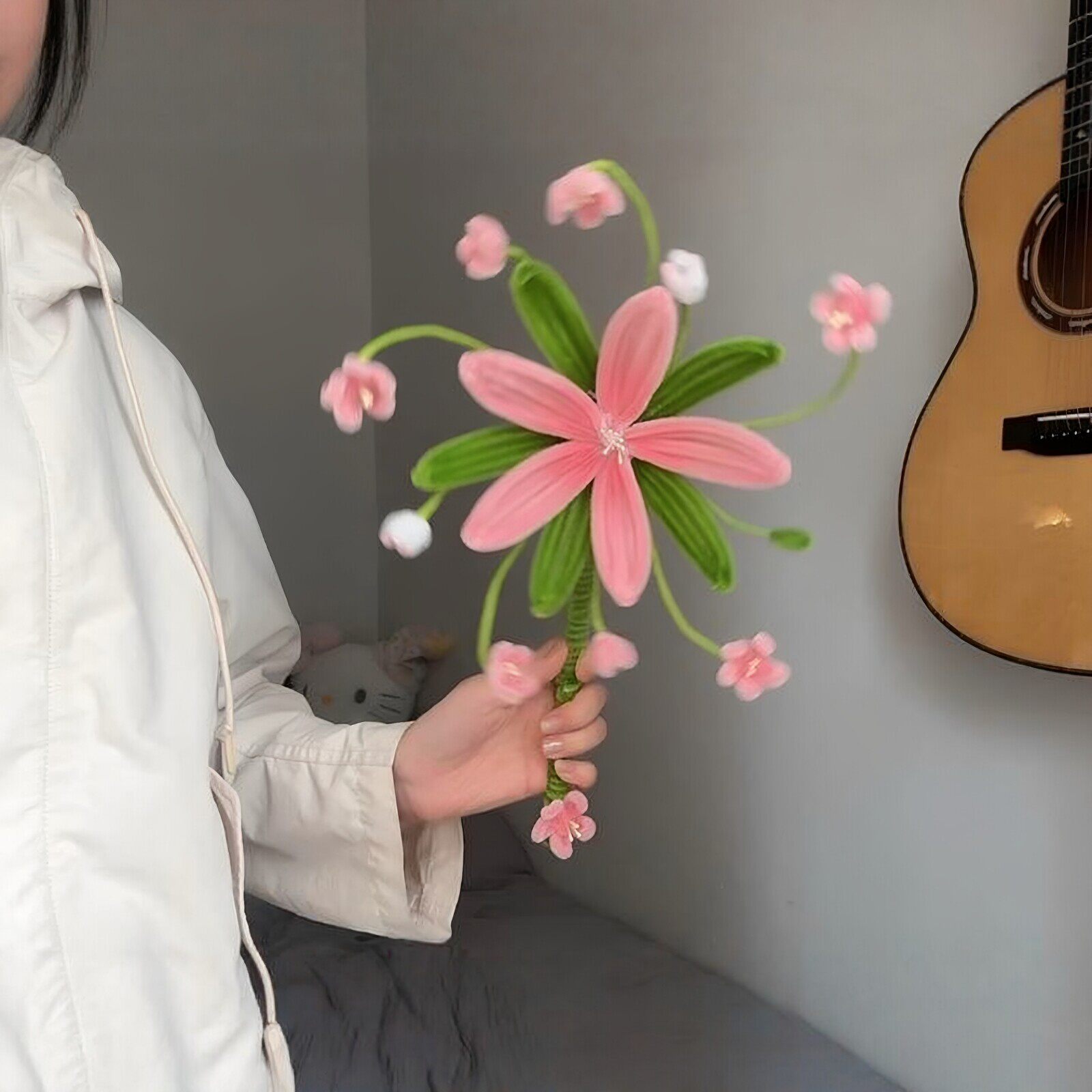 春日桃花风车diy材料包扭