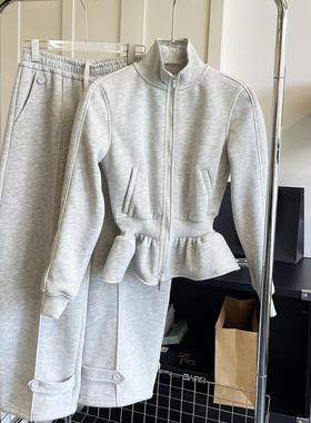 MONA 设计感小众独特 重磅卫衣套装中腰裤子半裙女小个子秋冬新款