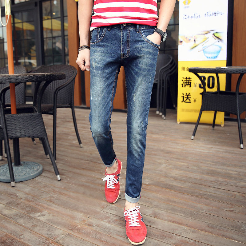 Jeans pour adolescent pieds Slim pour été - Ref 1468359 Image 3