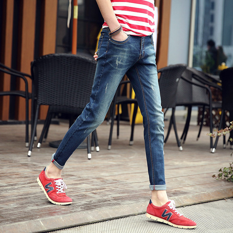 Jeans pour adolescent pieds Slim pour été - Ref 1468359 Image 4