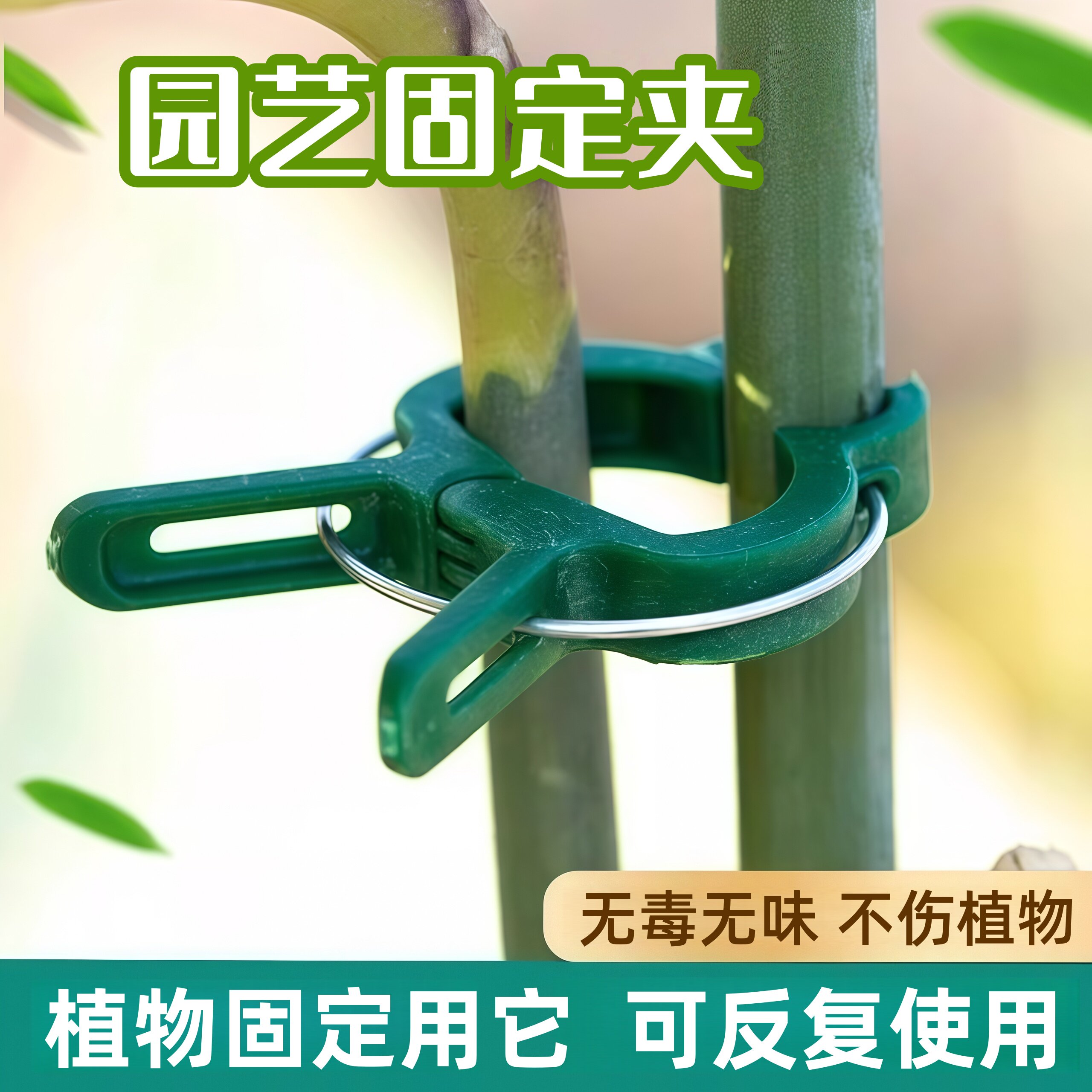 园林夹植物枝条固定夹园艺花卉蝴蝶兰支架夹子扣塑料园艺工具夹子