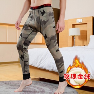 N2714P23美星迷彩加绒加厚打底裤青年时尚弹力印花秋紧身修身裤图片
