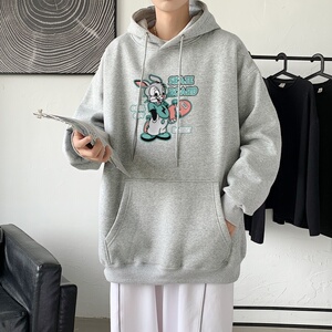L2558P48秋冬新款卫衣男装宽松港风日系外套连帽衣服宽松卫衣图片