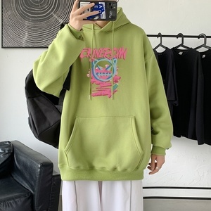 L2449P48秋冬新款卫衣男装宽松港风日系外套连帽衣服宽松卫衣,显瘦穿什么颜色衣服搭配图片