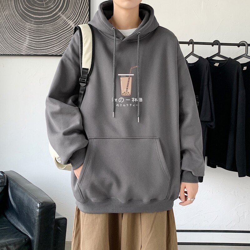 L2421P48卫衣男秋冬新款潮趣文字印花潮流休闲帅气连帽外套，男装卫衣，星座510A-2