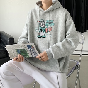 L2558P48秋卫衣2023秋新款港风ins连帽套头印花卫衣外套学生男女图片