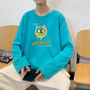 C2622P30长袖t恤男ins潮牌男生体恤宽松打底衫内搭上衣服秋衣纯棉图片