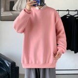 GENIOLAMODE纯色简约长袖T恤男秋季圆领口袋高级感情侣百搭卫衣潮，男装卫衣，星座510A-2