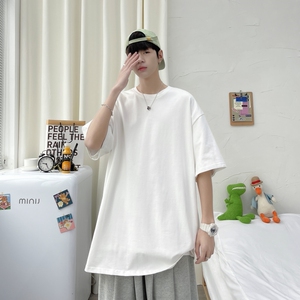 TG6285P15男士港风男士纯色T恤高货纯棉男T光板落肩款T恤