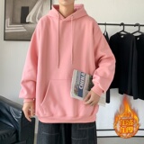 GB5921P49面料100%棉340克光板连帽卫衣加绒加厚宽松版咖啡，男装卫衣，星座510A-2