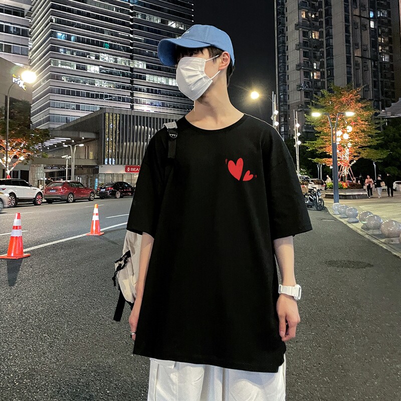 D2121港风室外新款夏季潮牌纯棉衣服ins原宿港风宽松半袖,男装T恤,星座510A-6