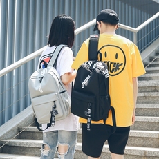 P38夏季新款韩版户外旅行男女士双肩包简约时尚情侣学生背包