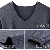 NA2691P18新款无痕保暖内衣套装麻灰加绒37度恒温发热阳离子秋衣，保暖内衣，星座510A-2
