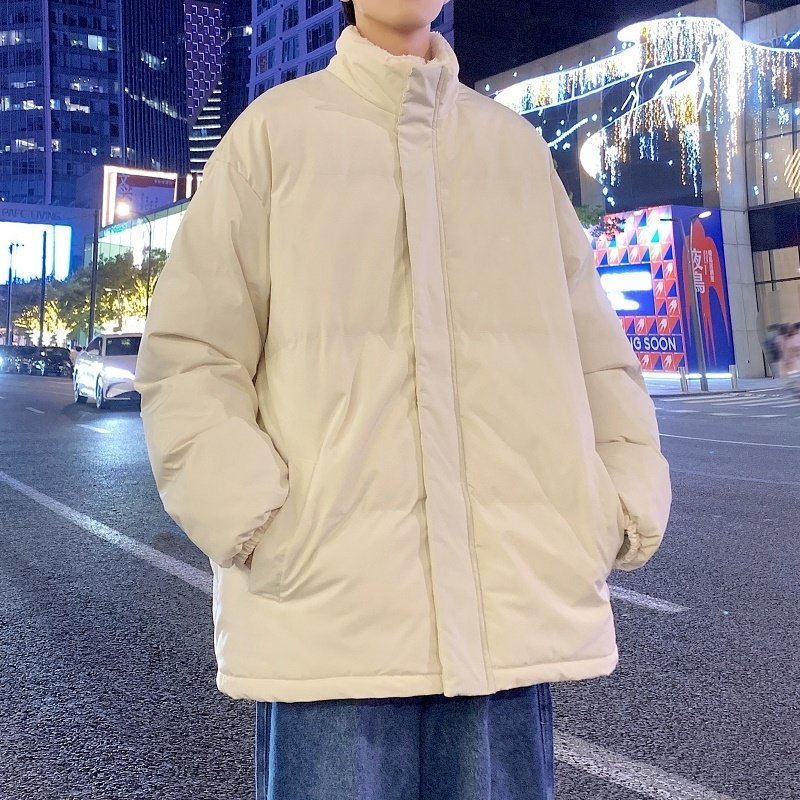 MY5787P75加厚宽松男生棉衣光板羊羔绒内里立领棉服外套男装冬季,男装棉衣,星座510A-2