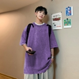 TF8431P25重磅水洗做旧T恤男短袖式潮牌高街oversize宽松半袖衣服，男装T恤，星座510A-6