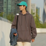 GB5605P39光板卫衣45%棉纯色连帽卫衣白色，男装卫衣，星座510A-2