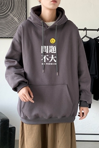 L2300秋季上新休闲连帽百搭韩潮外套卫衣男情侣装连帽卫衣图片