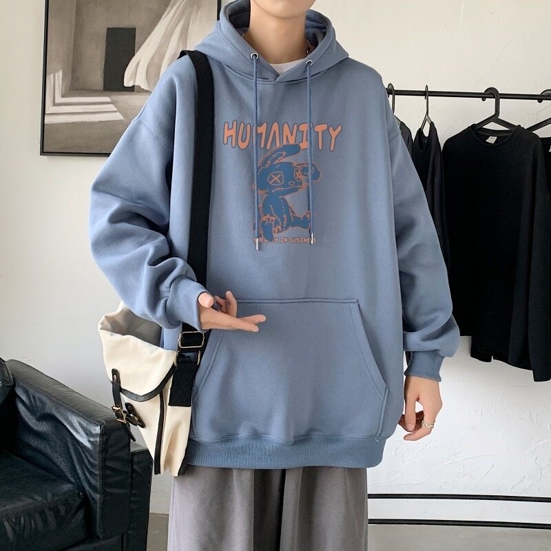 L2556P48秋冬新款卫衣男装宽松港风日系外套连帽衣服宽松卫衣,男装卫衣,星座510A-2